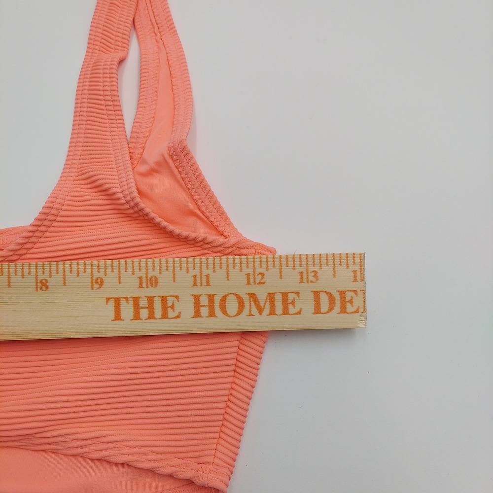 Billabong Bikini Top Womens S/8 Peach Brand New Ribbed Tanlines Longer Tank - Picture 4 of 9